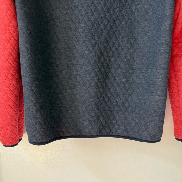 Marine Layer Cut & Sew Corbet Colorblock Pullover in Mood Indigo/Red - Picture 9 of 12